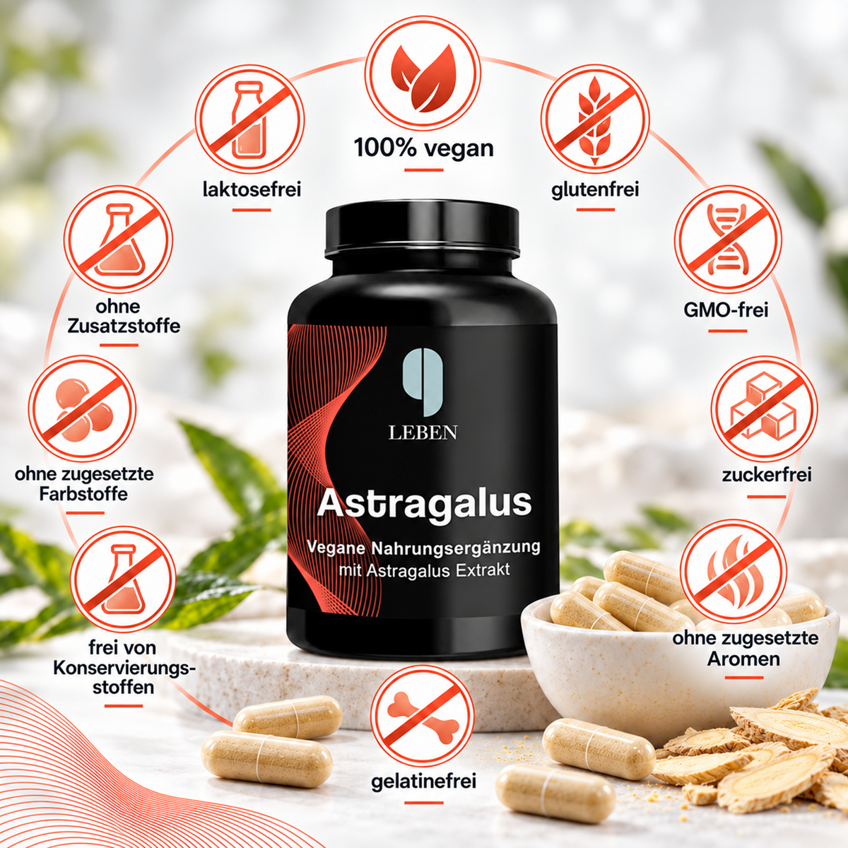 Astragalus – 1.000 mg Tragantwurzel-Extrakt