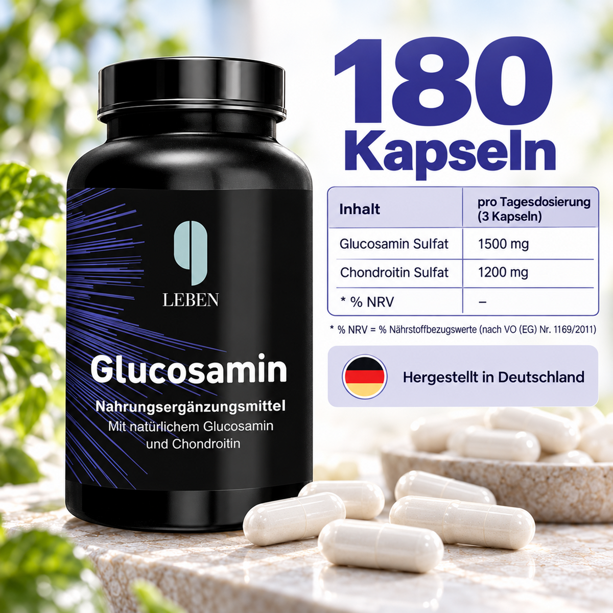 Glucosamin + Chondroitin – 180 Kapseln