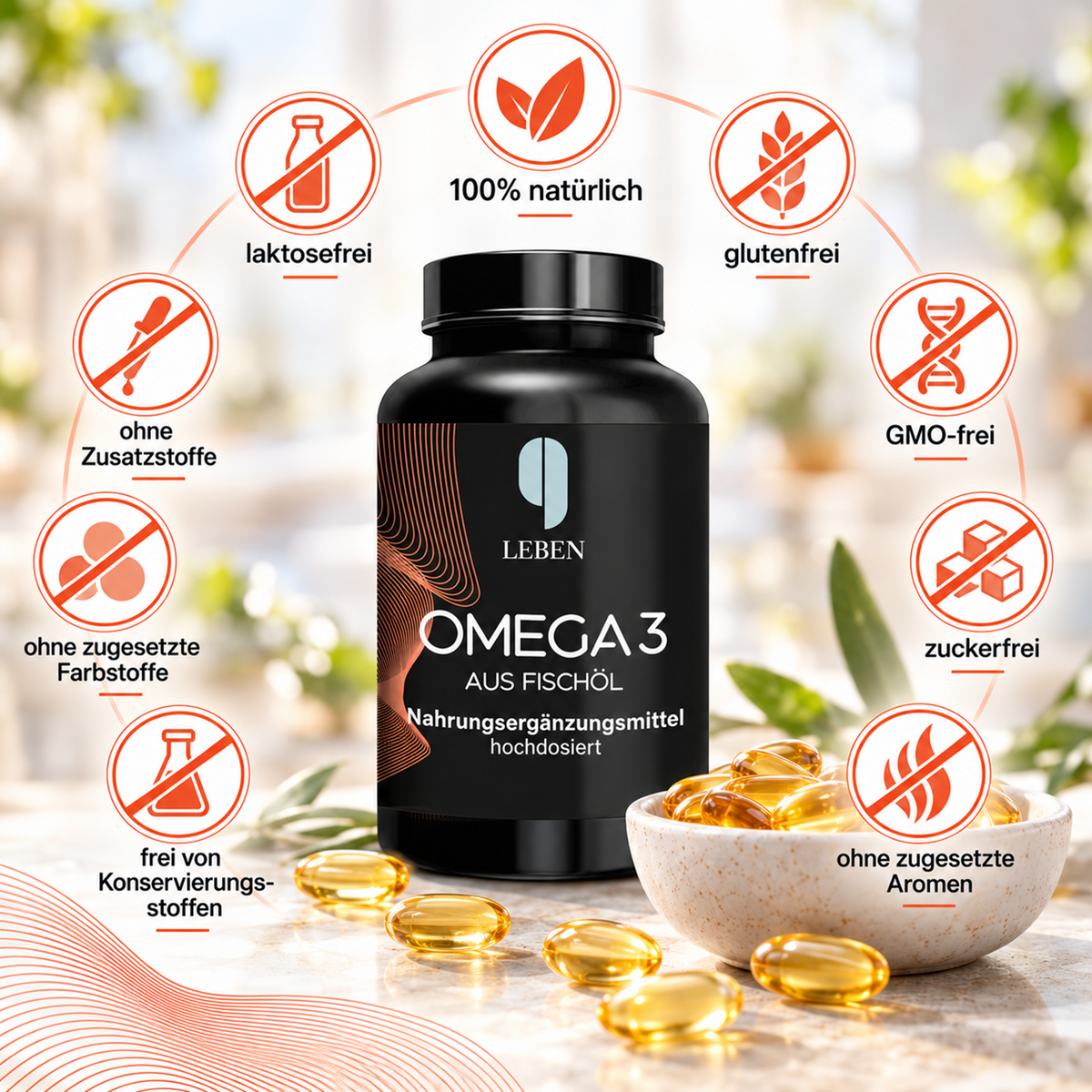 Omega-3 mit EPA & DHA – 120 Kapseln