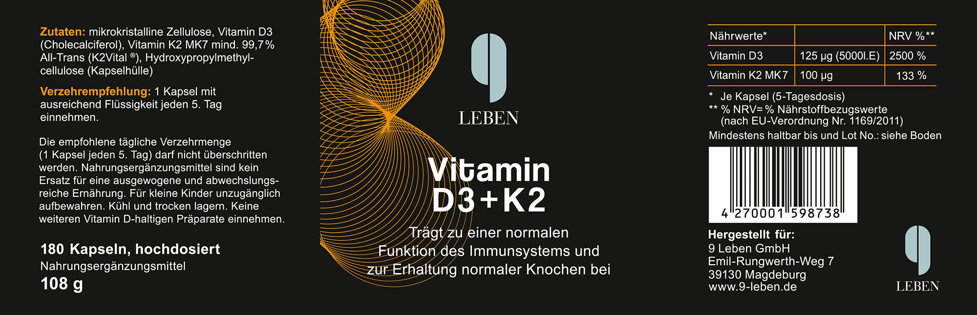 Vitamin D3 + K2
